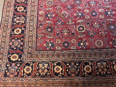 Antique Persian Turkbuff Meshed size 3.80m x 2.77m (close up)